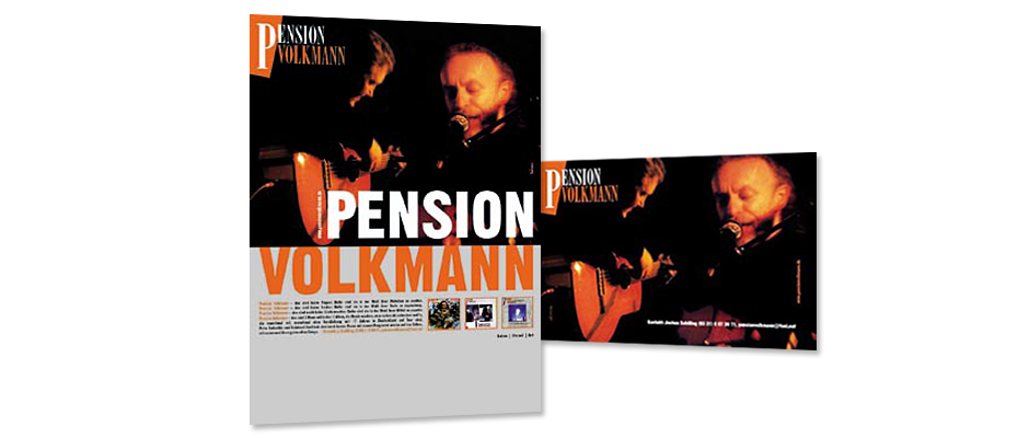 Plakat Pension Volkmann + Postkarte